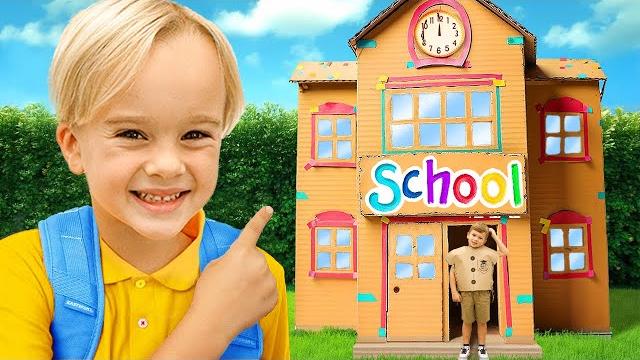 Cardboard school adventure for kids! Cardboard school adventure for kids!