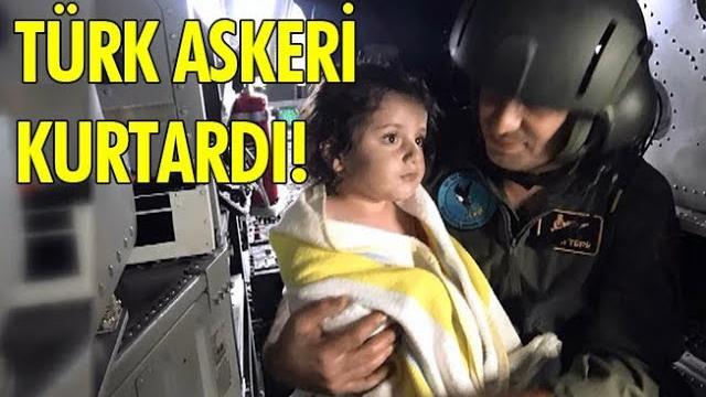 Türk askeri kurtardı! Türk askeri kurtardı!