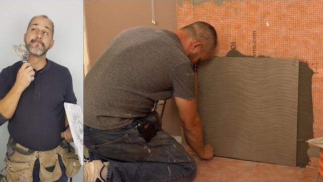 How to install 24 x 24 porcelain tile on the shower wall How to install 24 x 24 porcelain tile on the shower wall