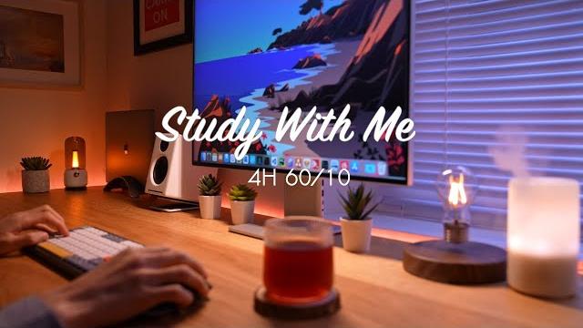 4-hour study with me / pomodoro timer 60-10 / lo-fi relaxing music / day 136 4-hour study with me / pomodoro timer 60-10 / lo-fi relaxing music / day 136