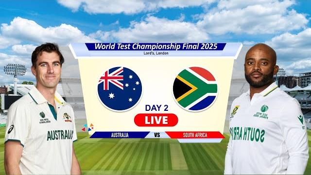 Aus vs sa live test final match - wtc day 2 | australia vs south africa live cricket match today Aus vs sa live test final match - wtc day 2 | australia vs south africa live cricket match today