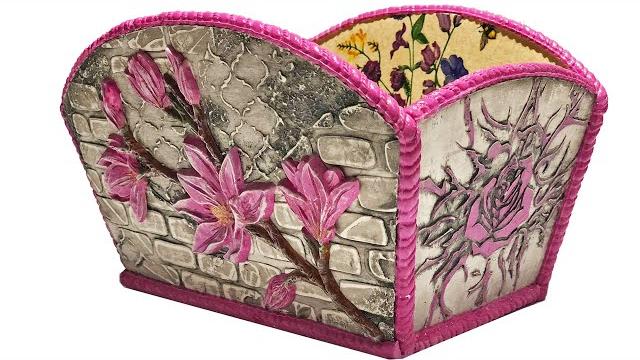 Diy cardboard basket / cardboard decoration Diy cardboard basket / cardboard decoration