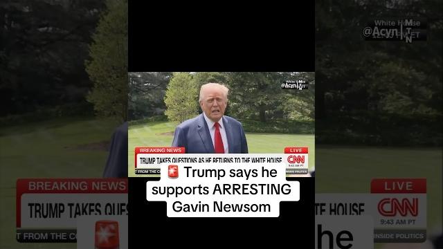 Trump calls for arrest of gov. gavin newsom Trump calls for arrest of gov. gavin newsom