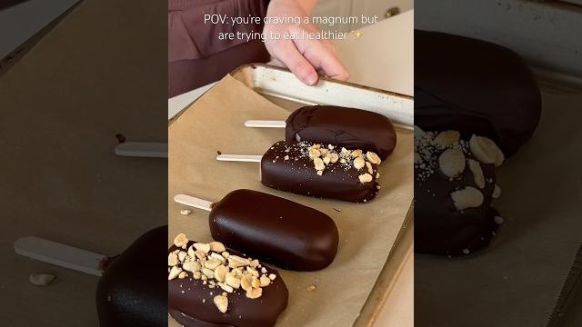 Homemade ice cream bars #recipe #plantbased #shorts Homemade ice cream bars #recipe #plantbased #shorts