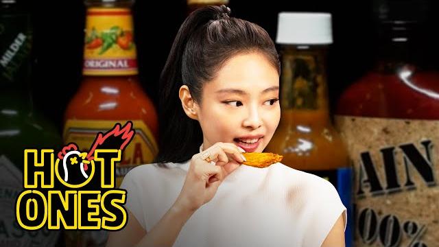 Jennie cries for help while eating spicy wings | hot ones Jennie cries for help while eating spicy wings | hot ones