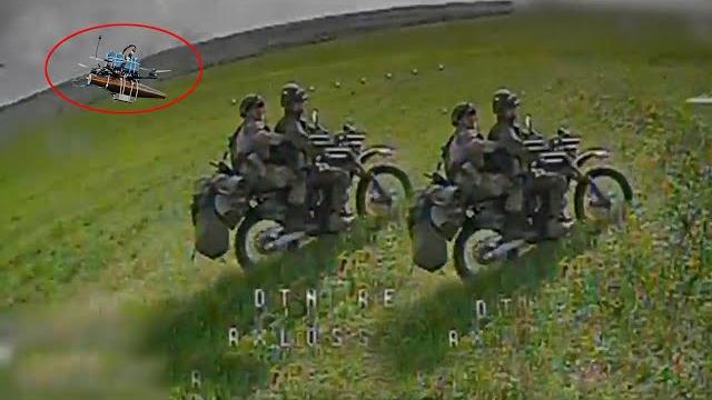 Ukrainian drones mercilessly eliminate russian troops riding motorbikes towards kurakhove Ukrainian drones mercilessly eliminate russian troops riding motorbikes towards kurakhove