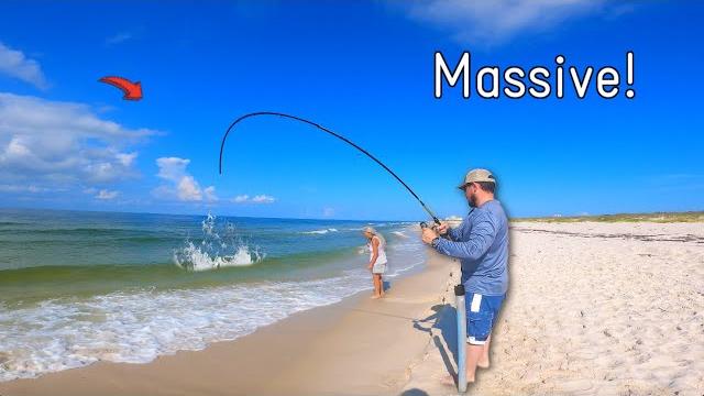 Catching dinner & hooked something massive! Catching dinner & hooked something massive!