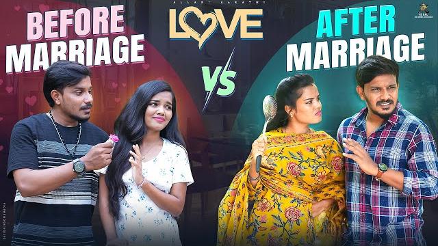 Love before vs after marriage || allari aarathi videos || comedy videos #trending #entertainment Love before vs after marriage || allari aarathi videos || comedy videos #trending #entertainment
