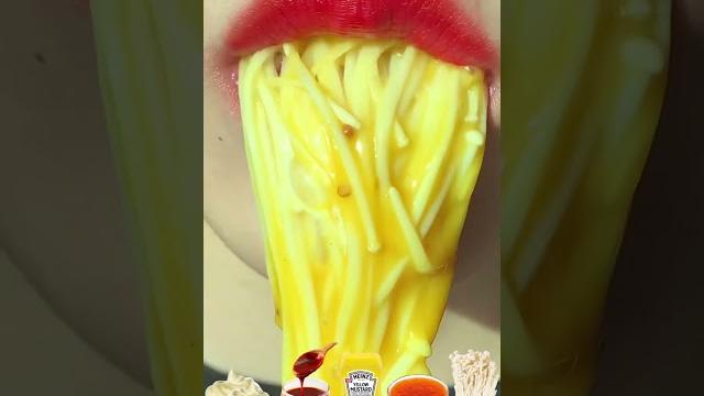 Asmr enoki mushrooms with sauce eating sounds Asmr enoki mushrooms with sauce eating sounds