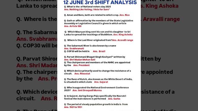 Rrb ntpc exam anlysis 2025|12 june 3rd shift|rrb ntpc paper solution #rrbntpcexamanalysis #rrbntpc Rrb ntpc exam anlysis 2025|12 june 3rd shift|rrb ntpc paper solution #rrbntpcexamanalysis #rrbntpc