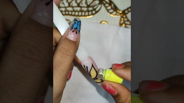 Easy butterfly with sugar dust ️ #ashortaday #shortfeed #nail #nailart #nailtech #nailtutorial Easy butterfly with sugar dust ️ #ashortaday #shortfeed #nail #nailart #nailtech #nailtutorial