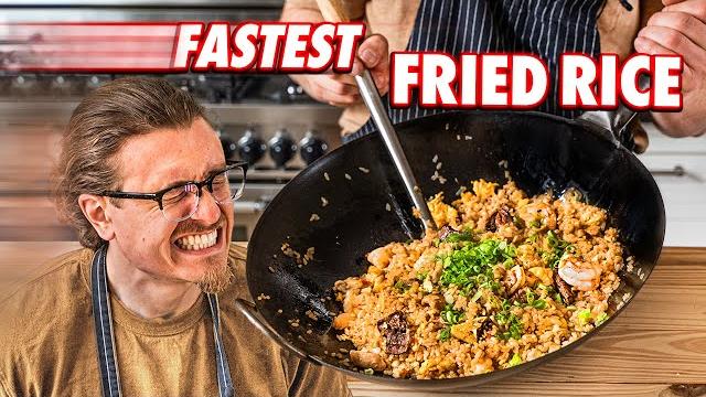 Making fried rice faster than a restaurant | but faster Making fried rice faster than a restaurant | but faster