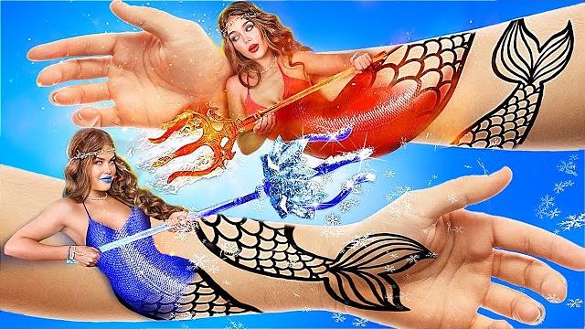 Холодная/горячая русалки-близняшки Холодная/горячая русалки-близняшки