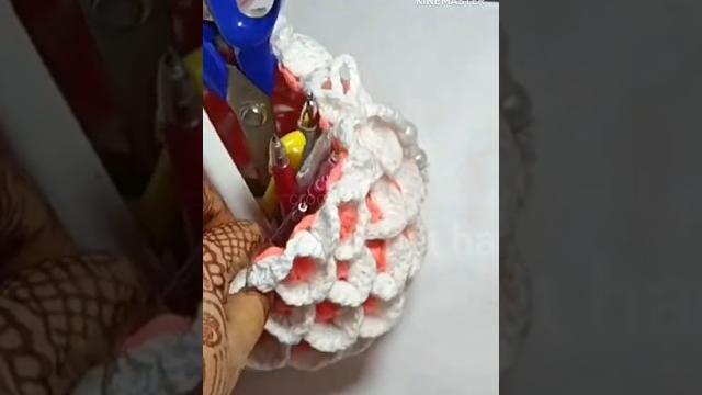 Beautiful crochet pen pencle stand Beautiful crochet pen pencle stand