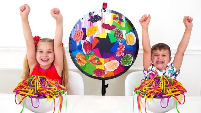 Diana and roma mystery wheel of spaghetti challenge Diana and roma mystery wheel of spaghetti challenge