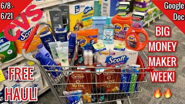 Cvs free & cheap coupon deals & haul |6/8 - 6/21| big money maker week! | learn cvs couponing Cvs free & cheap coupon deals & haul |6/8 - 6/21| big money maker week! | learn cvs couponing