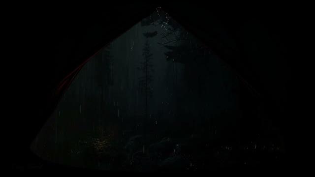 Camping in forest when it's heavily raining, let the door open & watch rain falling outside tent️ Camping in forest when it's heavily raining, let the door open & watch rain falling outside tent️