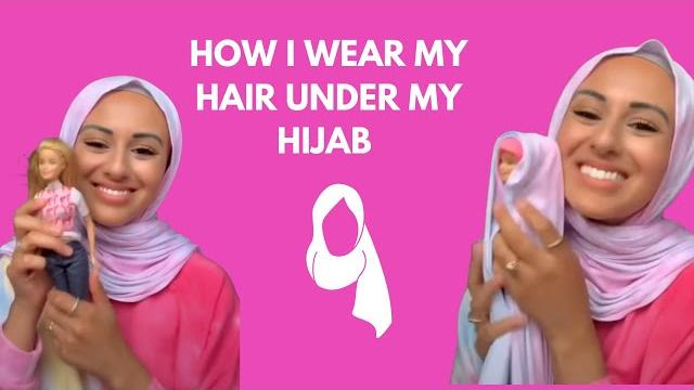 How i style my hair under my hijab #shorts How i style my hair under my hijab #shorts