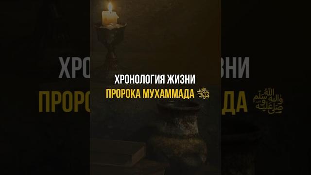 Краткая хронология жизни пророка мухаммада ﷺ Краткая хронология жизни пророка мухаммада ﷺ