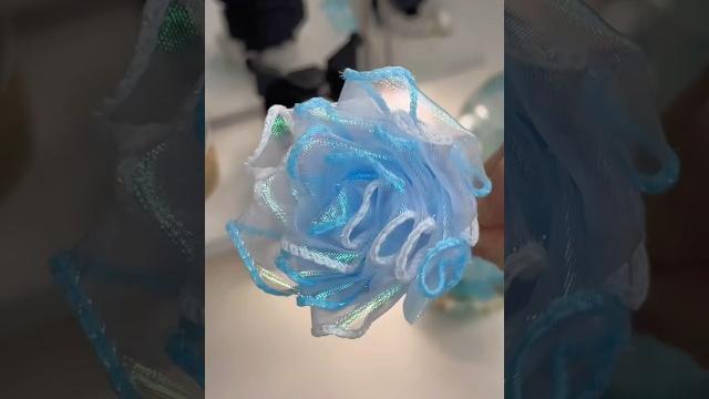 Easy ribbon flower #diy #craft #flower #ribbon Easy ribbon flower #diy #craft #flower #ribbon
