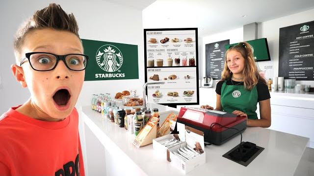 Karina opens up her own starbucks at home Karina opens up her own starbucks at home