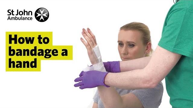 How to bandage a hand - first aid training - st john ambulance How to bandage a hand - first aid training - st john ambulance