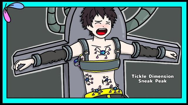 Cute boy tickled in a machine Cute boy tickled in a machine