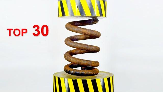 Top 30 strong objects crushed by 500 ton hydraulic press Top 30 strong objects crushed by 500 ton hydraulic press
