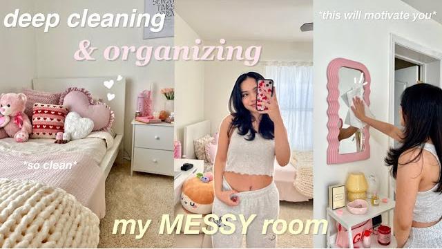 Deep clean and organize my room with me 🫧 Deep clean and organize my room with me 🫧