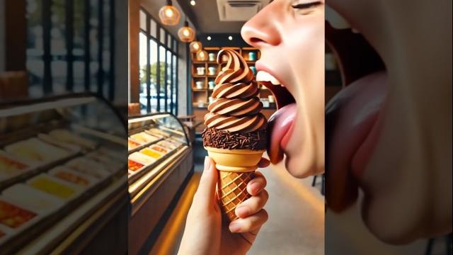 Chocolate flavored kenyot ice cream eaten by brother Chocolate flavored kenyot ice cream eaten by brother