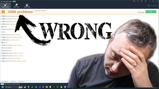 Do not use registry cleaners Do not use registry cleaners