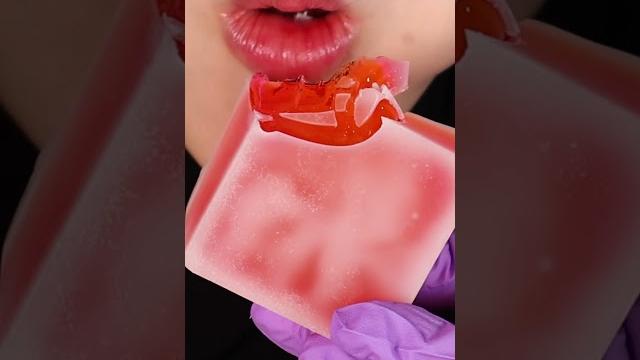 Honey jelly wax candy eating asmr Honey jelly wax candy eating asmr