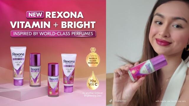 All-new rexona vitamin + bright: infused with 70x vitamin c All-new rexona vitamin + bright: infused with 70x vitamin c