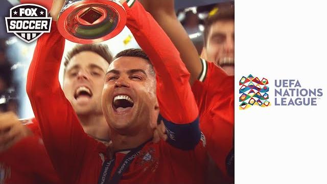 2025 uefa nations league finals: portugal's trophy ceremony following victory over spain 2025 uefa nations league finals: portugal's trophy ceremony following victory over spain
