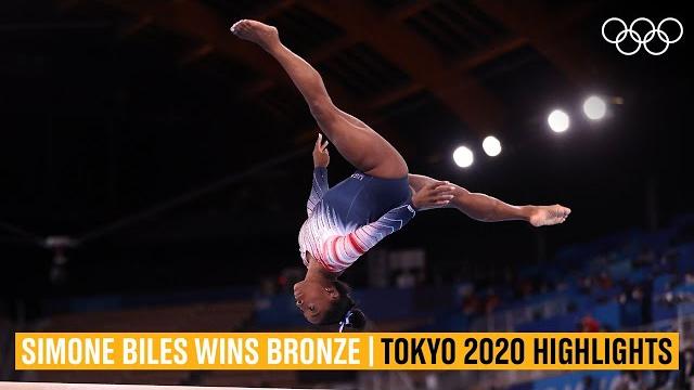 Simone biles wins bronze | #tokyo2020 highlights Simone biles wins bronze | #tokyo2020 highlights