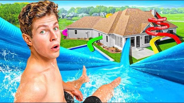 I built a waterpark in my house! I built a waterpark in my house!