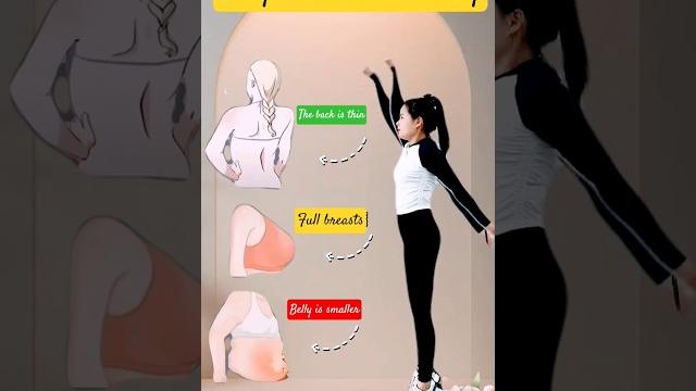 Only 10 minutes a day the back is thin, full breasts, belly is smaller #shorts #homeexercise Only 10 minutes a day the back is thin, full breasts, belly is smaller #shorts #homeexercise