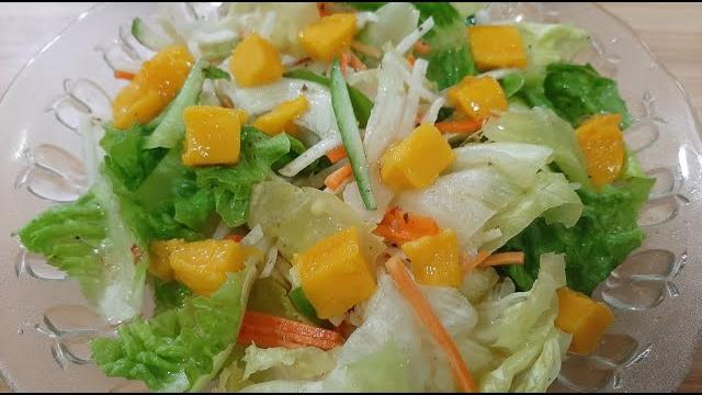 Lettuce salad with mango recipe | healthy green salad recipe | best lettuce salad recipe Lettuce salad with mango recipe | healthy green salad recipe | best lettuce salad recipe