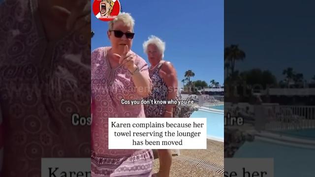 We’ve got a poolside karen upset she can’t reserve a spot with her towel! thoughts on this dispute? We’ve got a poolside karen upset she can’t reserve a spot with her towel! thoughts on this dispute?