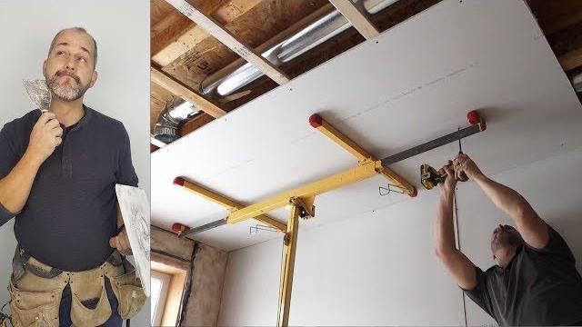 How to install ceiling drywall using a panel lift How to install ceiling drywall using a panel lift