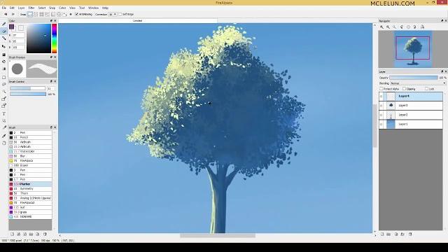 Paint anime style tree using firealpaca Paint anime style tree using firealpaca