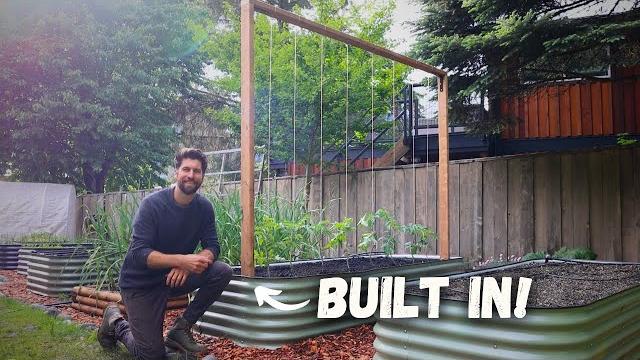Diy tomato trellis for metal raised beds! Diy tomato trellis for metal raised beds!