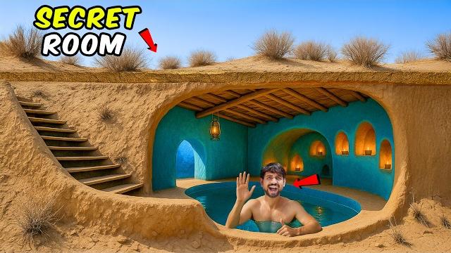 We build a secret underground swimming pool - in desert We build a secret underground swimming pool - in desert