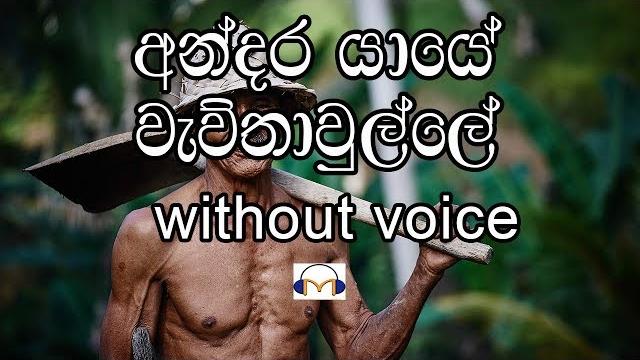 Andara yaye karaoke (without voice) අන්දර යායේ වැව්තාවුල්ලේ Andara yaye karaoke (without voice) අන්දර යායේ වැව්තාවුල්ලේ