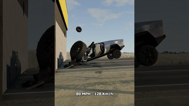 Tesla cybertruck crash test - beamng.drive #shorts Tesla cybertruck crash test - beamng.drive #shorts
