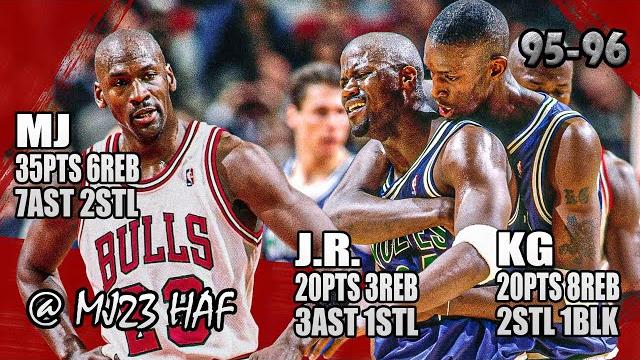Michael jordan vs kevin garnett & isaiah rider highlights (1996.02.27)-75p all, schooling kg and jr! Michael jordan vs kevin garnett & isaiah rider highlights (1996.02.27)-75p all, schooling kg and jr!