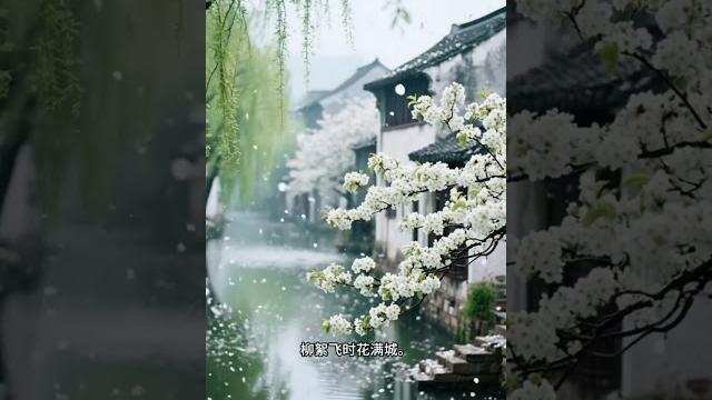 古诗词 #诗画中国 《东来梨花》 古诗词 #诗画中国 《东来梨花》