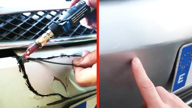 Truco | como arreglar un paragolpes roto | reparar parachoques de coche partido o rajado Truco | como arreglar un paragolpes roto | reparar parachoques de coche partido o rajado