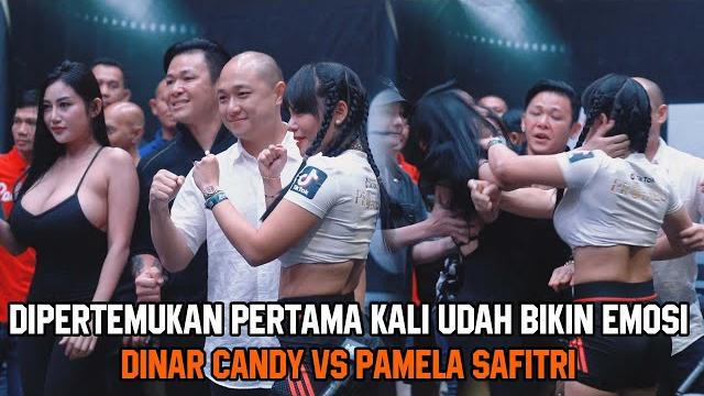 Pertemuan pertama udah panas sebelum mulai tanding boxing. dinar candy vs pamela safitri Pertemuan pertama udah panas sebelum mulai tanding boxing. dinar candy vs pamela safitri
