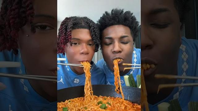 Annoying my husband while making spicy noodles Annoying my husband while making spicy noodles